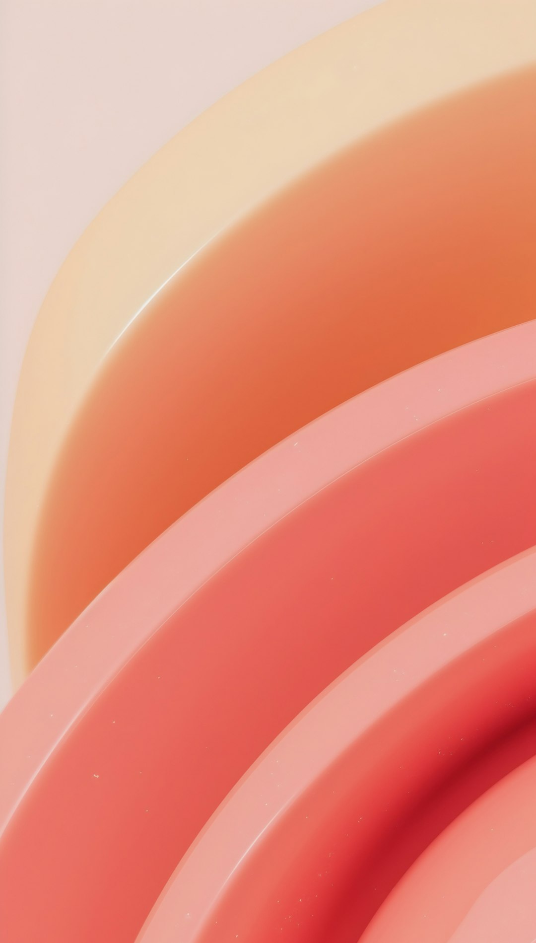 A close up of a stack of orange and yellow plates